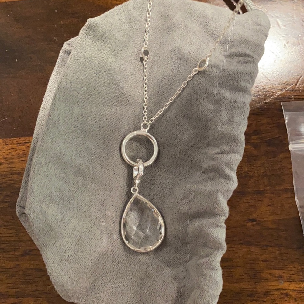 Brand new long sterling silver necklace